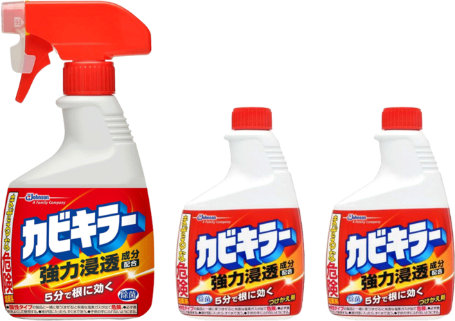 카비키라 곰팡이 제거제 본품 400ml+리필 400ml 2개 세트, 3개, 400ml