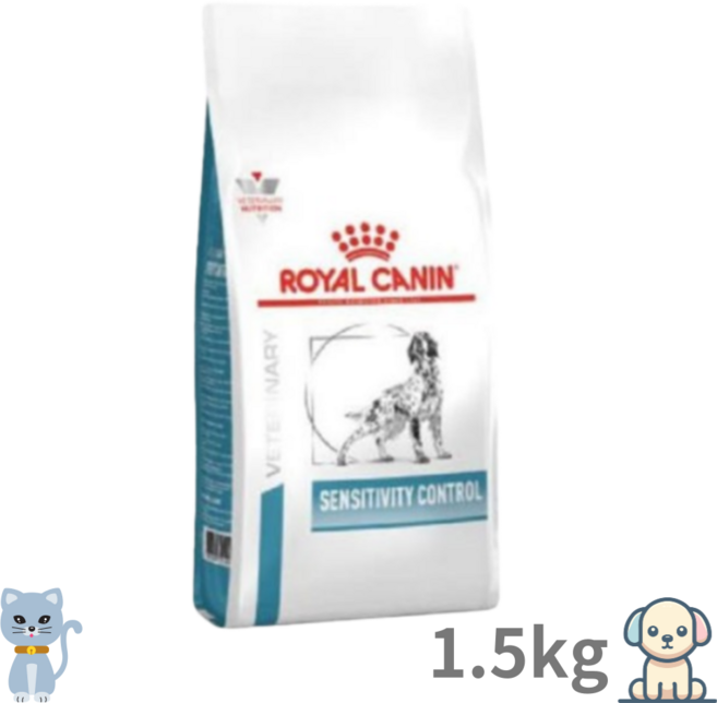 [병원처방식]강아지 로얄캐닌 센시티비티컨트롤1.5kg(유통기한보장)(최우선배송)/알러지 피부사료 가수분해사료, 1.5kg, 4개, 오리