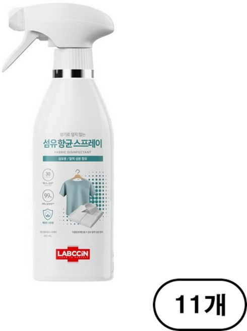 랩신 항균 섬유 탈취 스프레이 본품, 410ml, 11개