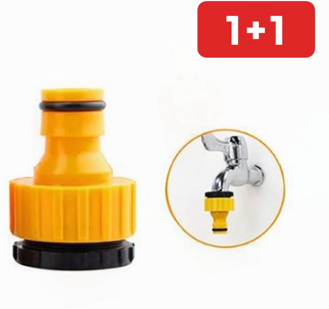 22GTP 황동 수도꼭지 연결 커넥터 카플링 이중사용 수도호스연결커넥터, 1개