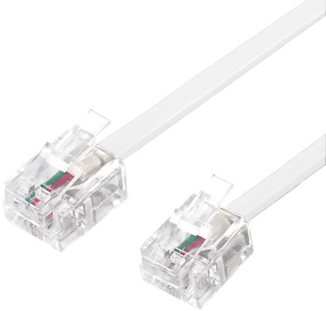 TCC_01 전화선 케이블 RJ11 6P2C 양모듈, 1개