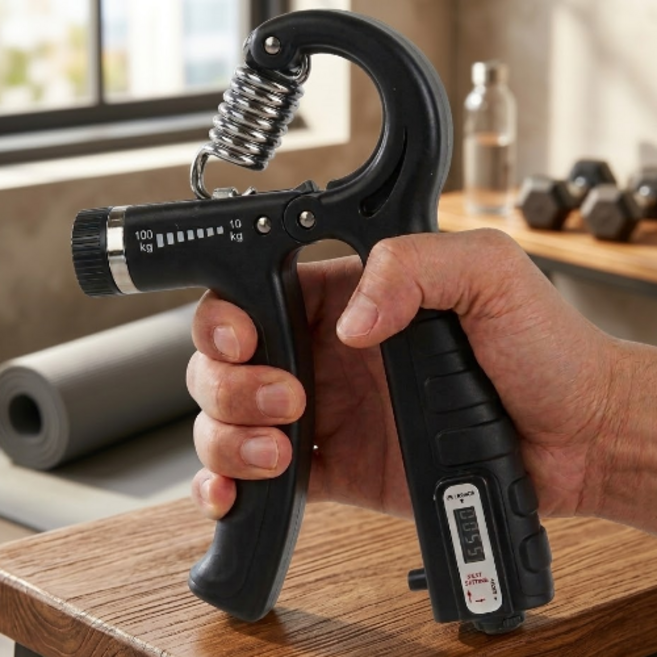 모닉 강도조절 카운팅 악력기, 블랙, 1개