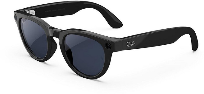 Ray-Ban Meta (Gen 2) Headliner Shiny Black | Smart AI Glasses for Men Women — 2x Battery Life 3, 표준, 샤이니 블랙, 트랜지션 사파이어 렌즈