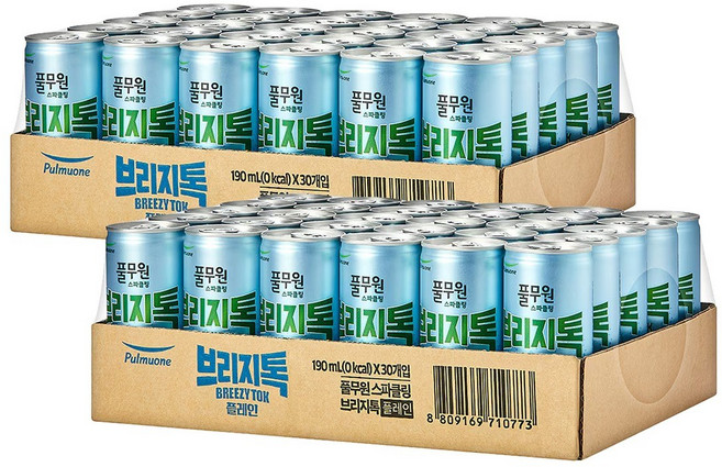 브리지톡 스파클링 플레인 탄산수, 190ml, 60개