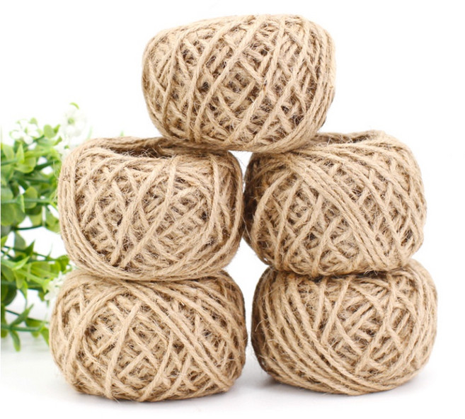 小布的雜貨 DIY編織黃麻繩 1mm細繩 手作材料包 適用於包裝與裝飾 牛皮色, 1個