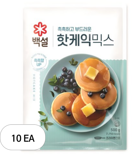 CJ 백설 우리밀 핫케익믹스, 500g, 10개