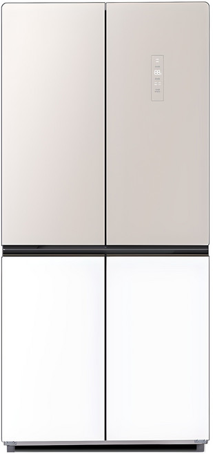 하이얼 글램 글라스 433L 4도어 냉장고 방문설치, HRS445MNEW