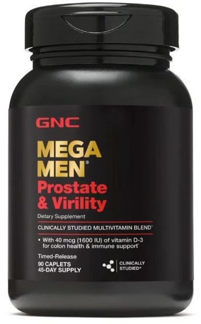[정품 미국 배송] GNC 메가맨 프로스테이트 & 버릴러티 (90캐플렛) 남성 전립선 건강 활력, 1개, 90정 - 쿠팡