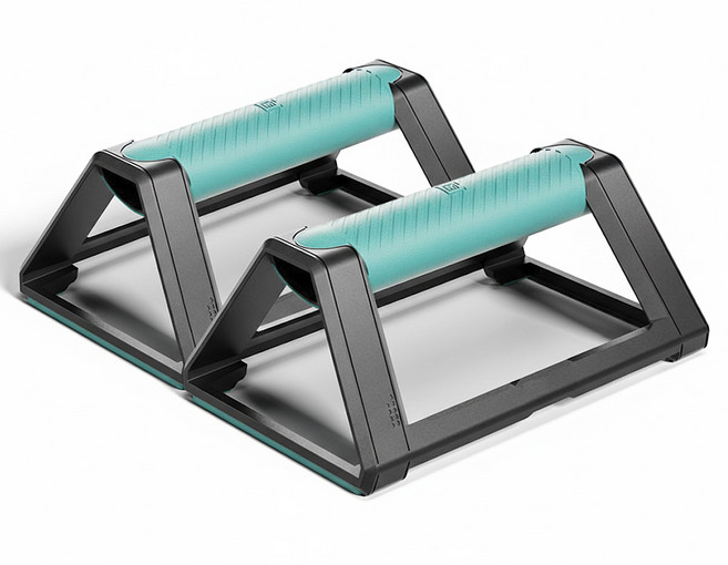 루틴온 손목보호 팔힘강화 푸쉬업바, 블랙 민트