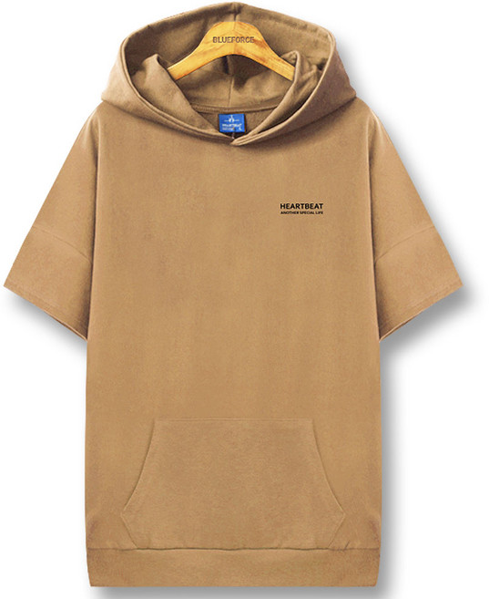 블루포스 에로크 피그먼트 반팔 후드티 오버핏 남자 티셔츠 남성 빅사이즈 여름 커플티 운동복 츄리닝