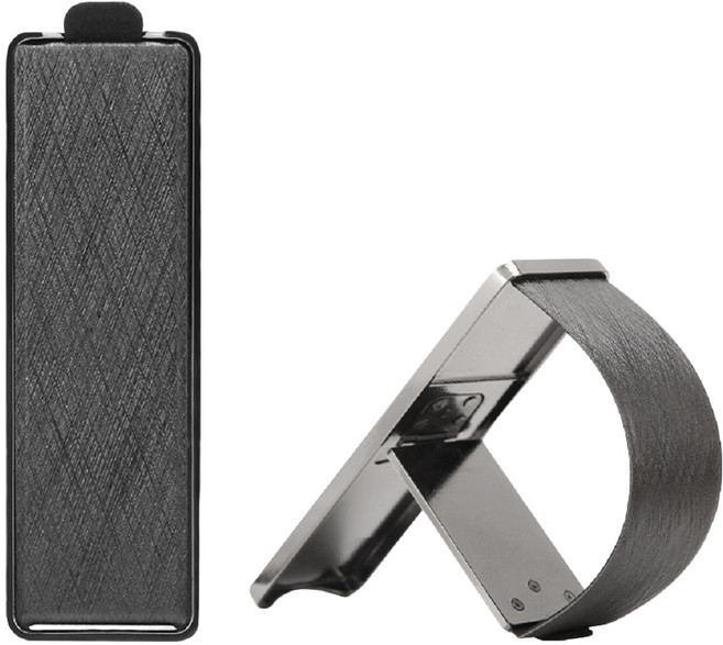 Jeernare 핸드폰 부착형 핑거 스트랩 핸드폰 레더링 그립톡 거치대, 1개, 블랙