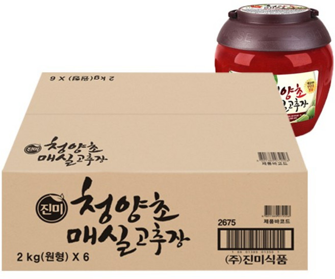 진미 청양초 매실 고추장, 2kg, 6개