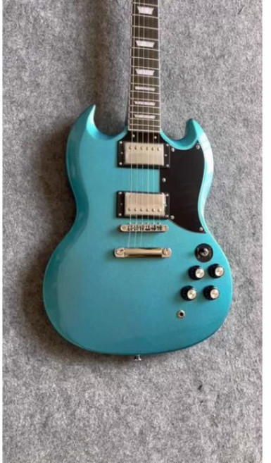 입문용기타 표준 일렉트릭 기타 SG 맞춤형 광택 화분 인레이 재고, 6, 1개