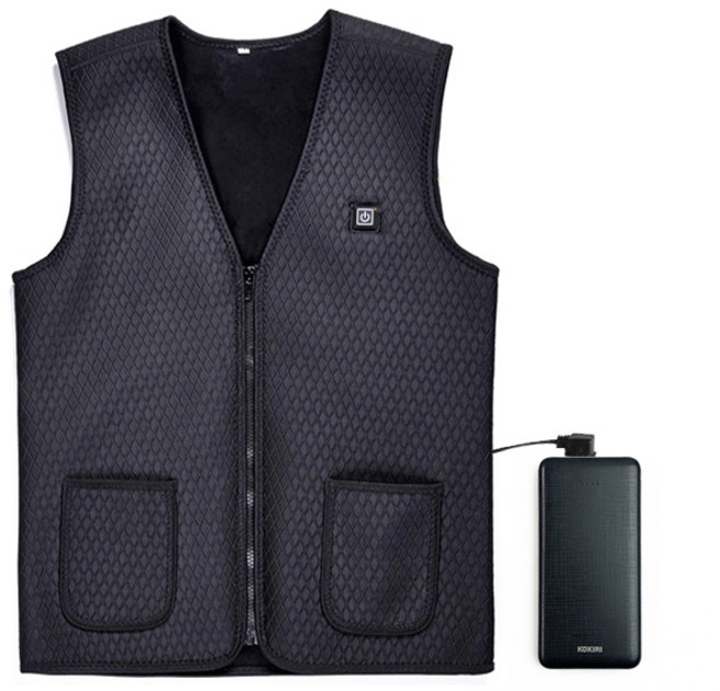 USB 발열조끼 + 보조배터리 10000mAh 열선 온열 조끼