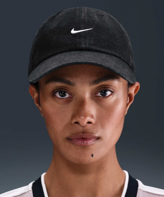 매장정품 나이키 NIKENIKE 클럽 언스트럭처 데님 캡 - 블랙화이트 HF0383-010 V0NJ26 1277541