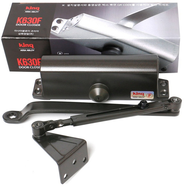 Ciel 삼화정밀 킹 King 630F ㄱ자형 듀오 초코 도어클로저 도어체크 방화문 현관문 내화방지 자동문닫힘 부속개별포장, 1개