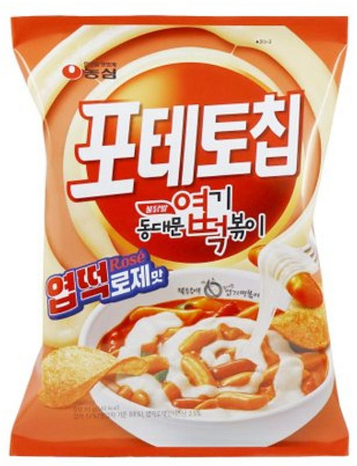 농심 포테토칩 엽떡로제맛, 95g, 12개