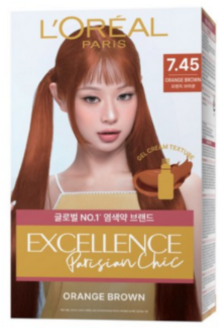 로레알파리 엑셀랑스 파리지앵 시크, 1개, 7.45 ORANGE BROWN