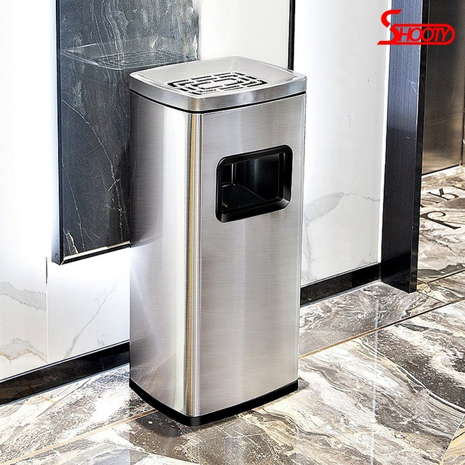 대형 스탠드 쓰레기통 재떨이 업소용 실외 야외 담배 휴지통, 1개