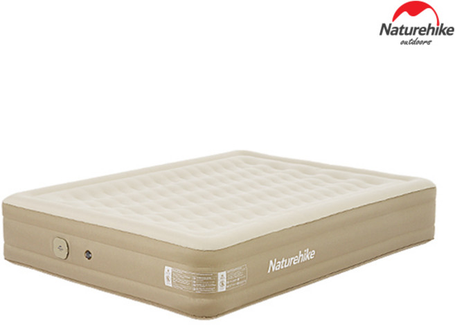 네이처하이크 C36 에어 매트 (펌프 내장형) 36CM 차박 자충 침대 1 2 3 인용, 베이지
