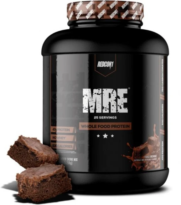 REDCON1 MRE Protein Powder Fudge Brownie - Meal Replacement Protein Blend Made with MCT Oil & Who, 1개, 250g - 쿠팡