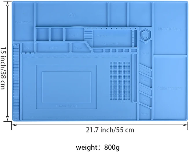 납땜 매트 절연 실리콘 용접 패드 수리 작업 키트 BGA 인두용 내열성 자기 스테이션, 01 빠른, 03 5538