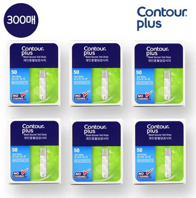 컨투어 플러스 원 혈당시험지, 50개입, 6개