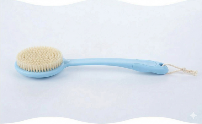 프리미엄 실리콘 샤워브러쉬, 블루, 1개, 1개입