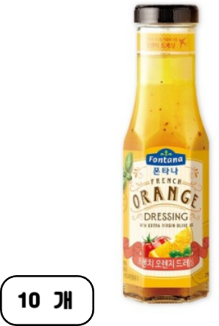 폰타나 프렌치 오렌지 드레싱, 270g, 10개