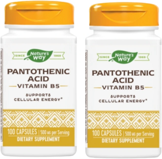 Natures Way 판토텐산 비타민 B5 500mg100캡슐 2 SET, 100정 - 쿠팡