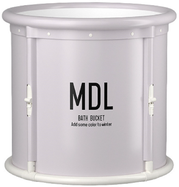 키넬 간이욕조 1인 반신욕 원터치 접이식, 그레이, 1개