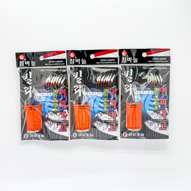 금호조침 킬러 어피카고 메가리 고등어 7단카고채비, 5호, 1세트, 3개입