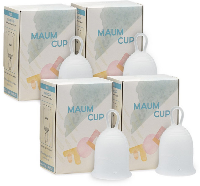 마음컵 생리컵 100% 의료용 실리콘 소형 25ml 4개