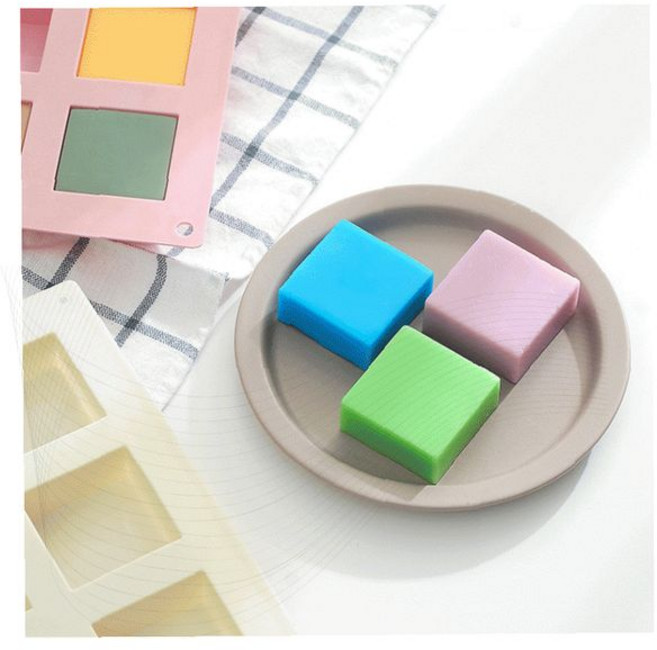 몰드 석고 캔들 방향제 제작 도구 사각 컬러 실리콘 틀 수공예 DIY 키트, 모스큐브몰드