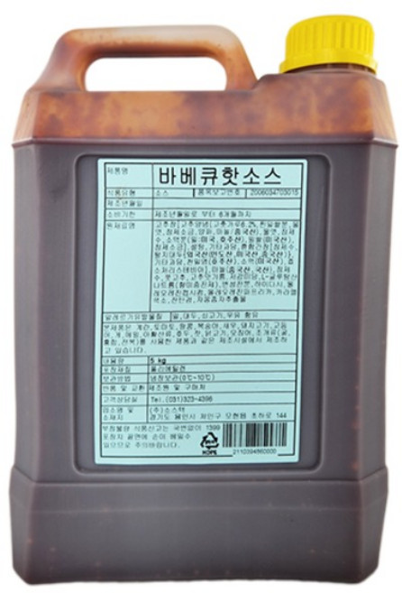소스텍 바베큐핫소스 5kg 치킨소스 대용량 업소용, 1개