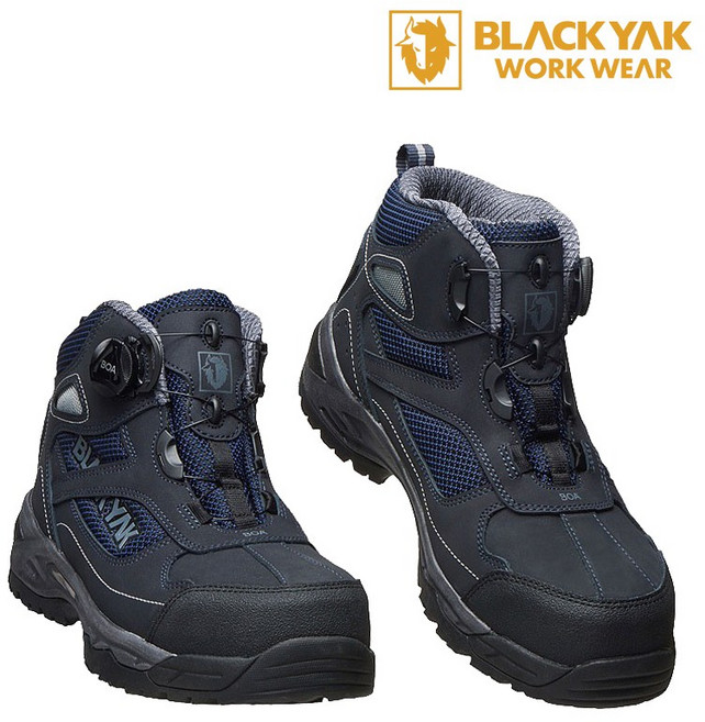 YAK-66D 블랙야크 6인치 메쉬 다이얼 안전화, 네이비, 1개