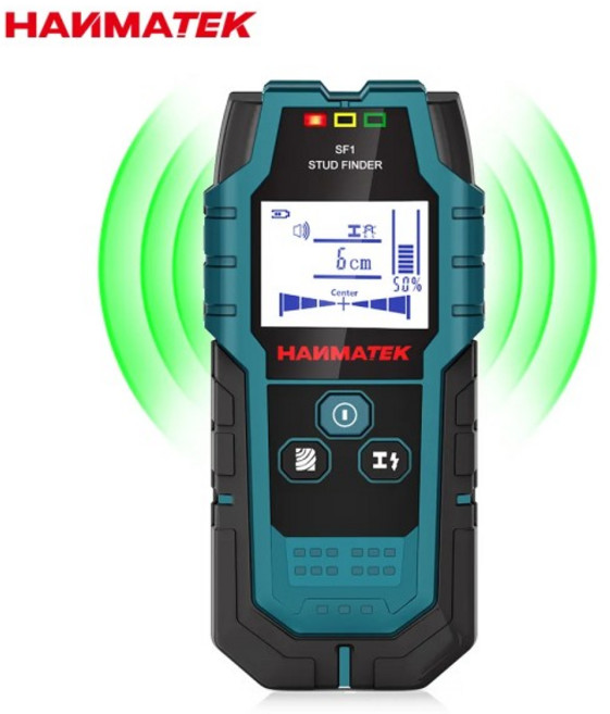한마텍 SF1 스터드 파인더 나무 금속 탐지 라이브 케이블 깊이 측정 벽 LCD HD 스캐너