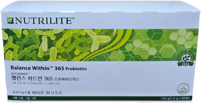 암웨이 밸런스 위드인 365 (90포 90일분) / 프리바이오 유산균, 135g, 1개 - 쿠팡
