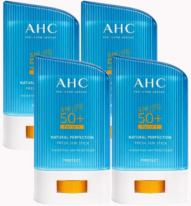 AHC 내추럴 퍼펙션 프레쉬 선 스틱 SPF50+ PA++++, 22g, 4개