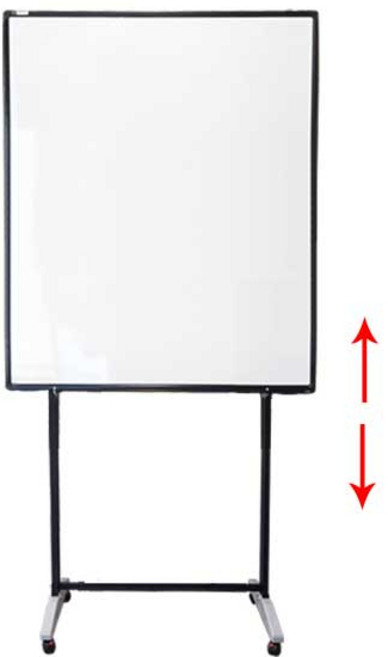 진양화이트보드 블랙프레임 화이트보드 높낮이스탠드 세트, 블랙알루미늄