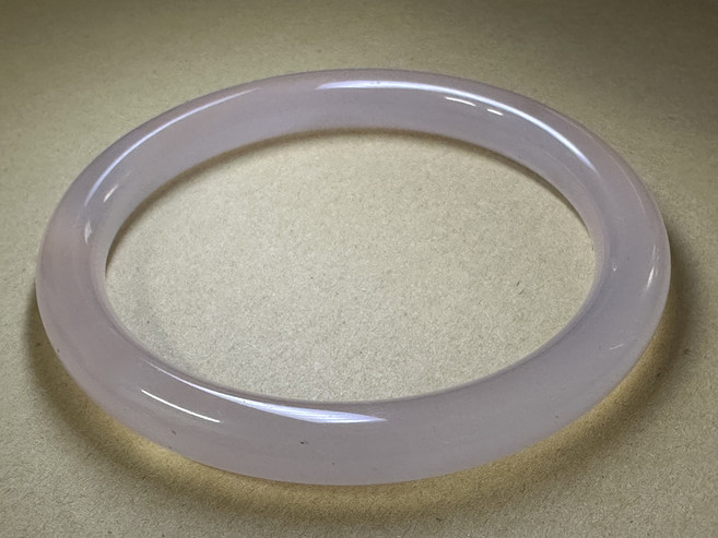 粉色玉髓手鐲, 乳白, 1個