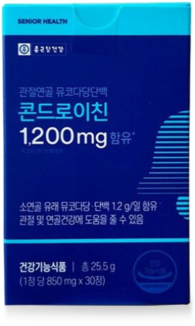 종근당건강 관절연골 뮤코다당단백 콘드로이친, 30정, 6개