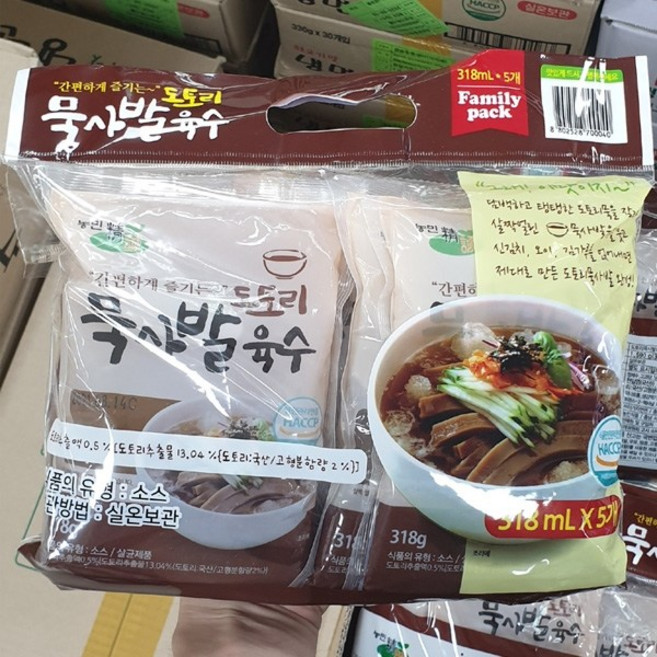 농민식품 도토리 묵사발 육수, 5개, 318ml