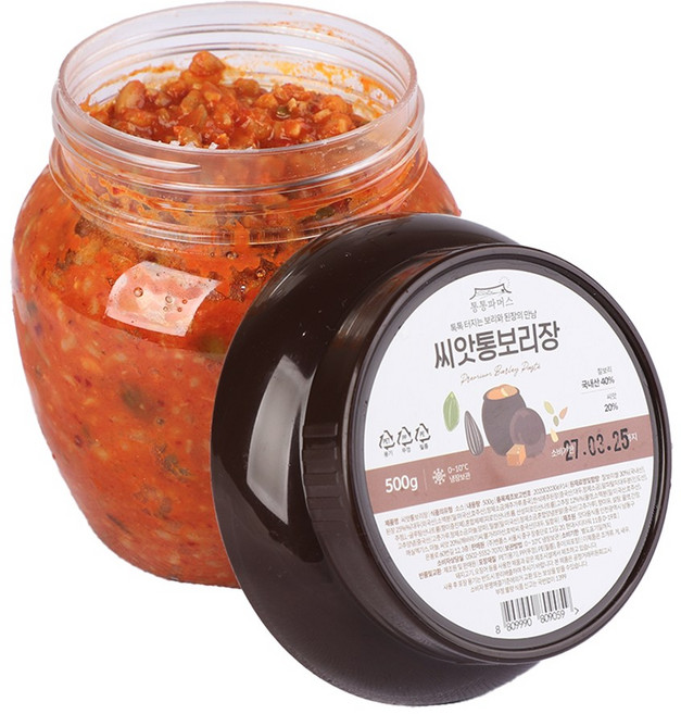 씨앗 통보리장 해바라기씨 호박씨 건강쌈장 [통통파머스], 500g, 1개