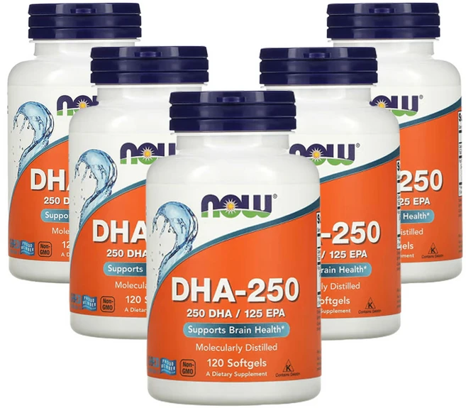 나우푸드 DHA-250 소프트젤 120정, 5개 - 쿠팡
