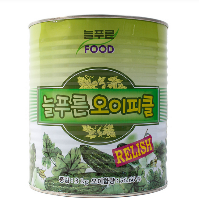 늘푸른 랠리쉬 피클 다진피클 캔 핫도그용다진피클, 3kg, 25개