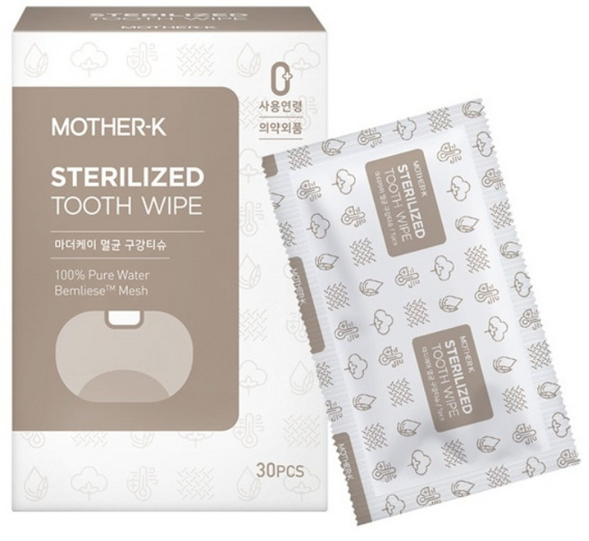 마더케이 멸균 구강티슈 30p, 120g, 30개입, 1개