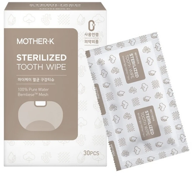 마더케이 멸균 구강티슈 30p, 120g, 30개입, 1개 - 쿠팡