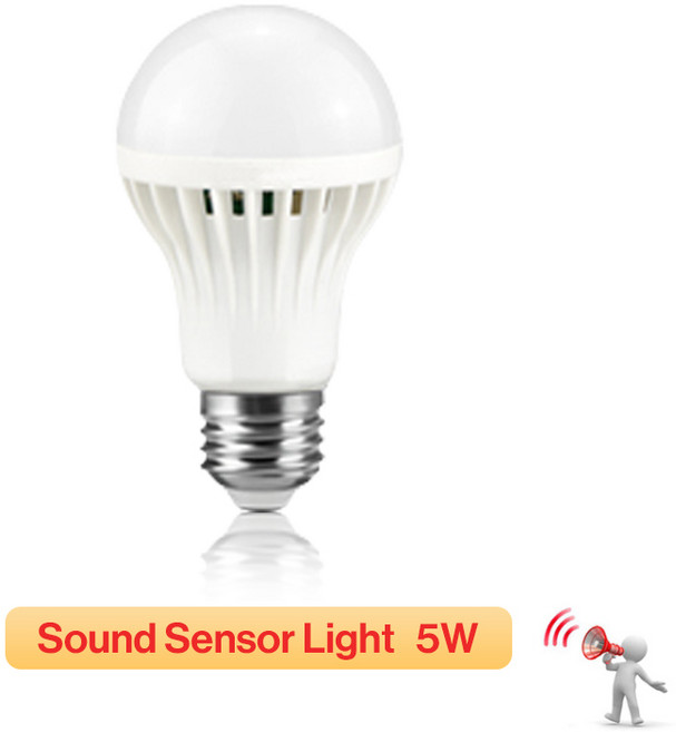 KARWEN 스마트 사운드 PIR 모션 센서 봄블라 LED 전구 유도 램프 AC 220V 계단 복도 조명 E27 3W 5W 7W 9W 12W, [01] Sound Sensor, [05] 12W, 1개