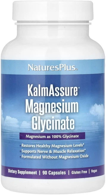 NaturesPlus KalmAssure 마그네슘 글리시네이트 210mg 캡슐 90정(캡슐 1정당 70mg), NaturesPlusKalmAssure마그네슘글리시네이, 1개, 90정 - 쿠팡